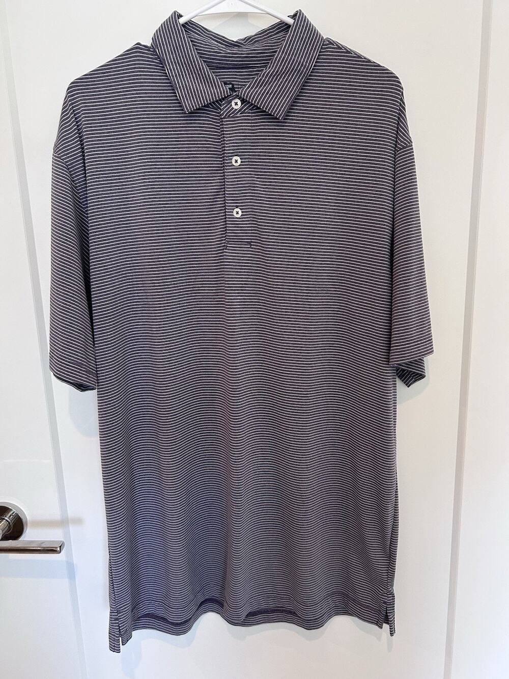 Onward Reserve Performance Polo Purple With White Stripes Size Large